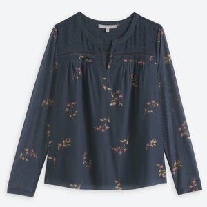 Daniel Rainn - Wrenna Mesh Split Neck Knit Top